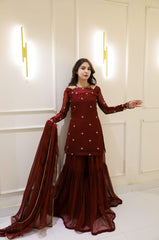 SN-MAROON GHARARA FIT
